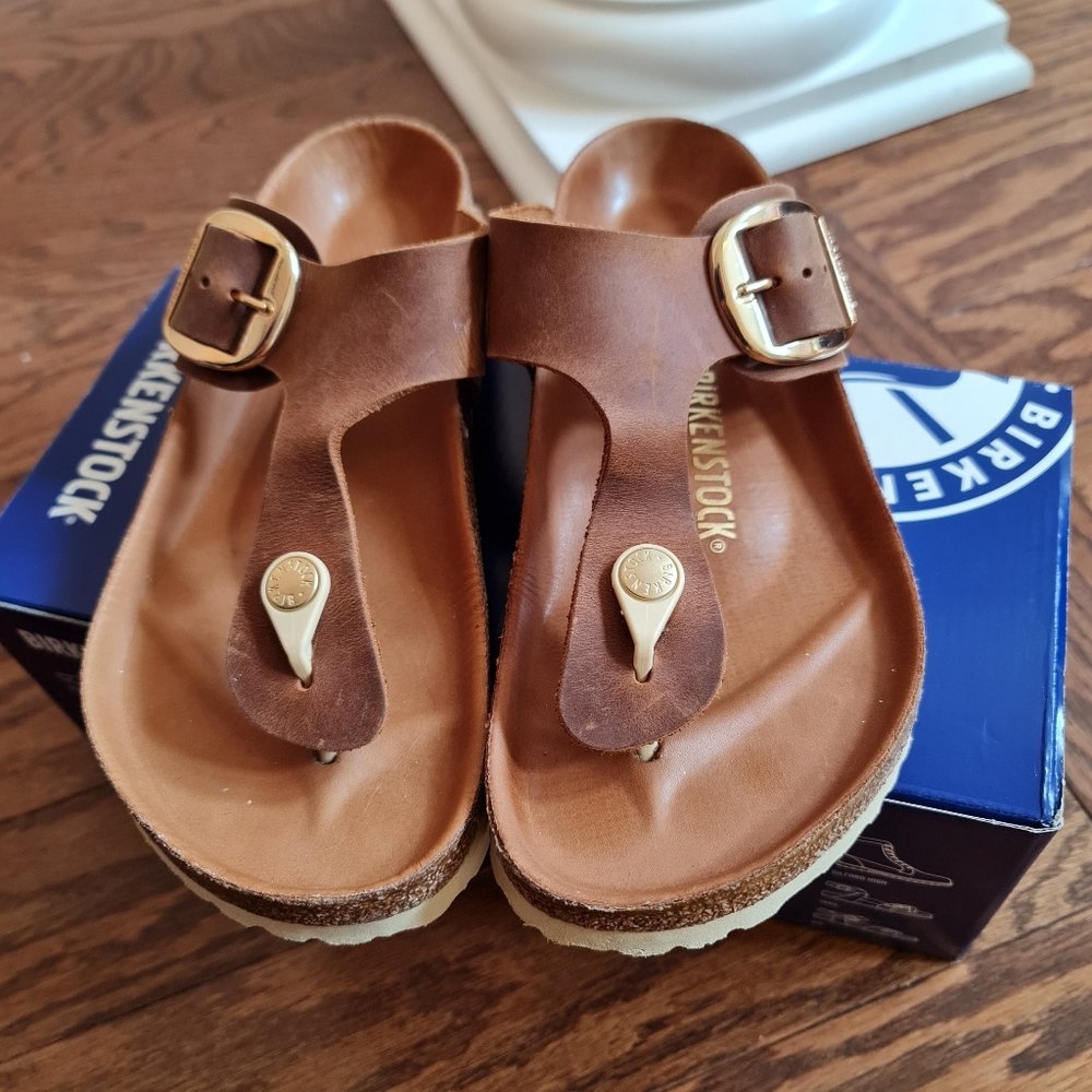 Birkenstock Gizeh Big Buckle Cognac